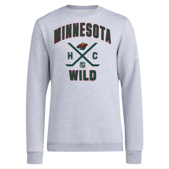 adidas Other - Adidas Minnesota Wild Crewneck Sweater - Gray Men's Small NWT